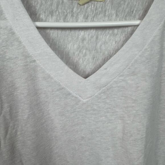 Madewell Eyelet White Relaxed V-Neck Tee Size Small - Picture 5 of 11